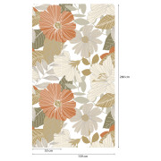 Panoramique vinyle sur intissé Pop Flore XXL orange - 159X280cm - Panoramag - Lutèce - 56250105p