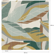 Panoramique vinyle sur intissé Calathea vert - 265X280cm - Panoramag - Lutèce - 56240504p