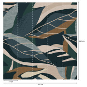 Panoramique vinyle sur intissé Calathea bleutée - 265X280cm - Panoramag - Lutèce - 56240501p
