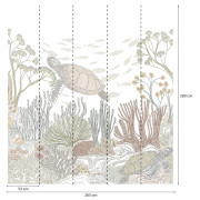 Panoramique vinyle sur intissé Turtle beige - 265X280cm - Panoramag - Lutèce - 56250407p