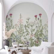 Panoramique vinyle sur intissé Poaceae rose - 159X280cm - Panoramag - Lutèce - 56250503p