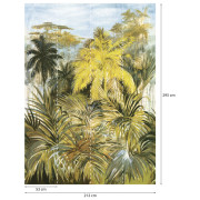 Panoramique intissé Fidji Jungle Terra jaune - 212X295cm - Panoramag - Lutèce - 8513-4p