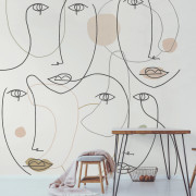 Panoramique intissé Portrait beige - 265X280cm - Panoramag - Lutèce - 51213907p