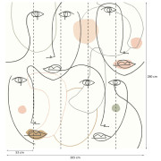 Panoramique intissé Portrait beige - 265X280cm - Panoramag - Lutèce - 51213907p