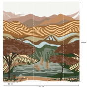 Panoramique vinyle sur intissé Zebra Savana terra - 265X280cm - Panoramag - Lutèce - 51233508p
