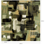 Panoramique vinyle sur intissé Graphique Aquarelle - 265X280cm - Panoramag - Lutèce - 51233804p
