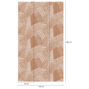 Panoramique vinyle sur intissé Ethnigraph terracotta  - 159X280cm - Panoramag - Lutèce - 51235205p