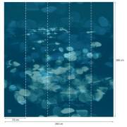 Panoramique intissé Nympheas bleu vert - 265X280cm - Panoramag - Lutèce - 51247201p