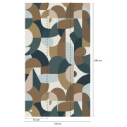 Panoramique intissé Arlequin bleu beige - 159X280cm - Panoramag - Lutèce - 51247308p