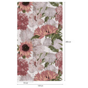 Panoramique intissé Flowers rose - 159X280cm - Panoramag - Lutèce - 51247403p
