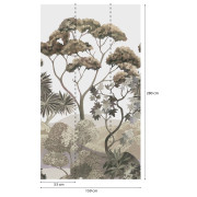 Panoramique vinyle sur intissé Pinède beige marron - 159X280cm - Panoramag - Lutèce - 51251507p