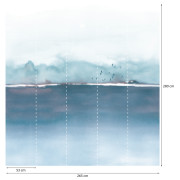 Panoramique vinyle sur intissé Evasion bleu - 265X280cm - Panoramag - Lutèce - 51252201p