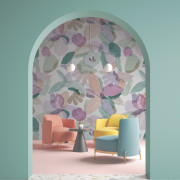 Panoramique vinyle sur intissé Idylle rose mauve - 159X280cm - Panoramag - Lutèce - 51252403p