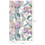 Panoramique vinyle sur intissé Idylle rose mauve - 159X280cm - Panoramag - Lutèce - 51252403p