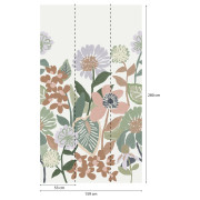 Panoramique vinyle sur intissé Flores rose - 159X280cm - Panoramag - Lutèce - 51252503p