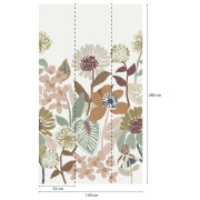 Panoramique vinyle sur intissé Flores terra - 159X280cm - Panoramag - Lutèce - 51252507p