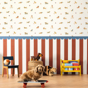 Papier peint intissé Teckel rouge - Happy Kids Club - Caselio - HKC107680864