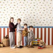 Papier peint intissé Teckel rouge - Happy Kids Club - Caselio - HKC107680864