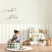 Papier peint intissé Mini Wood vert - Happy Kids Club - Caselio - HKC107670783