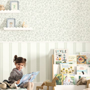 Papier peint intissé Mini Wood vert - Happy Kids Club - Caselio - HKC107670783