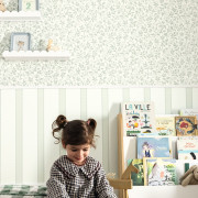 Papier peint intissé Mini Wood vert - Happy Kids Club - Caselio - HKC107670783