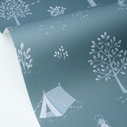 Papier peint intissé Scouty bleu nuit - Happy Kids Club - Caselio - HKC107666641
