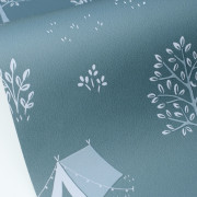 Papier peint intissé Scouty bleu nuit - Happy Kids Club - Caselio - HKC107666641