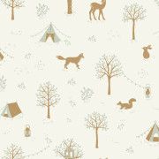 Papier peint intissé Scouty vert d'eau - Happy Kids Club - Caselio - HKC107660754