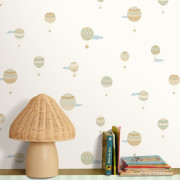 Papier peint intissé Balloon Adventure beige - Happy Kids Club - Caselio - HKC107650795