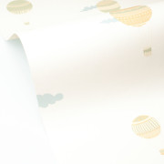 Papier peint intissé Balloon Adventure beige - Happy Kids Club - Caselio - HKC107650795