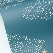 Papier peint intissé Little Clouds bleu nuit - Happy Kids Club - Caselio - HKC107646612