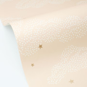 Papier peint intissé Little Clouds vieux rose - Happy Kids Club - Caselio - HKC107644428