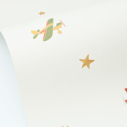 Papier peint intissé Funny Planes terracotta - Happy Kids Club - Caselio - HKC107620842