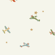 Papier peint intissé Funny Planes terracotta - Happy Kids Club - Caselio - HKC107620842