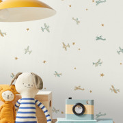 Papier peint intissé Funny Planes bleu - Happy Kids Club - Caselio - HKC107620621
