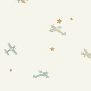 Papier peint intissé Funny Planes bleu - Happy Kids Club - Caselio - HKC107620621