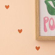 Papier peint intissé Sweet Heart rouge rose - Happy Kids Club - Caselio - HKC107604850