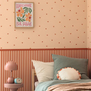 Papier peint intissé Sweet Heart rouge rose - Happy Kids Club - Caselio - HKC107604850