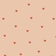 Papier peint intissé Sweet Heart rouge rose - Happy Kids Club - Caselio - HKC107604850