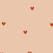 Papier peint intissé Sweet Heart rouge rose - Happy Kids Club - Caselio - HKC107604850