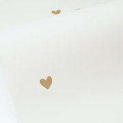 Papier peint intissé Sweet Heart blanc or - Happy Kids Club - Caselio - HKC107600271