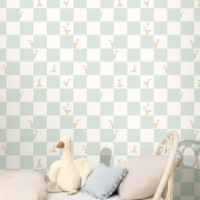Papier peint intissé Goose Oie bleu ciel - Happy Kids Club - Caselio - HKC107590675