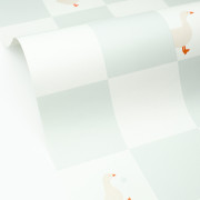 Papier peint intissé Goose Oie bleu ciel - Happy Kids Club - Caselio - HKC107590675