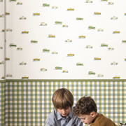 Papier peint intissé Pick Up vert jaune - Happy Kids Club - Caselio - HKC107570727