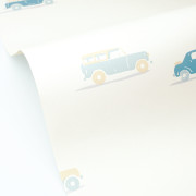 Papier peint intissé Pick Up bleu beige - Happy Kids Club - Caselio - HKC107570618