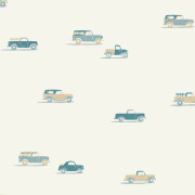 Papier peint intissé Pick Up bleu beige - Happy Kids Club - Caselio - HKC107570618