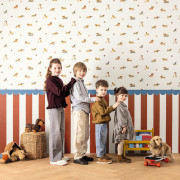 Soubassement intissé Happy Circus bleu blanc rouge - 100x300cm - Happy Kids Club - Caselio - HKC107720864