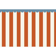 Soubassement intissé Happy Circus bleu blanc rouge - 100x300cm - Happy Kids Club - Caselio - HKC107720864