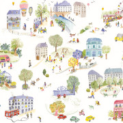 Panoramique intissé Dreaming Village - 300X280cm - Happy Kids Club - Caselio - HKC107709908