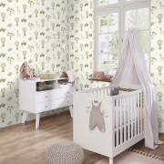 Papier peint intissé Jungle Aérienne beige - Kids World II - Rasch - 302011